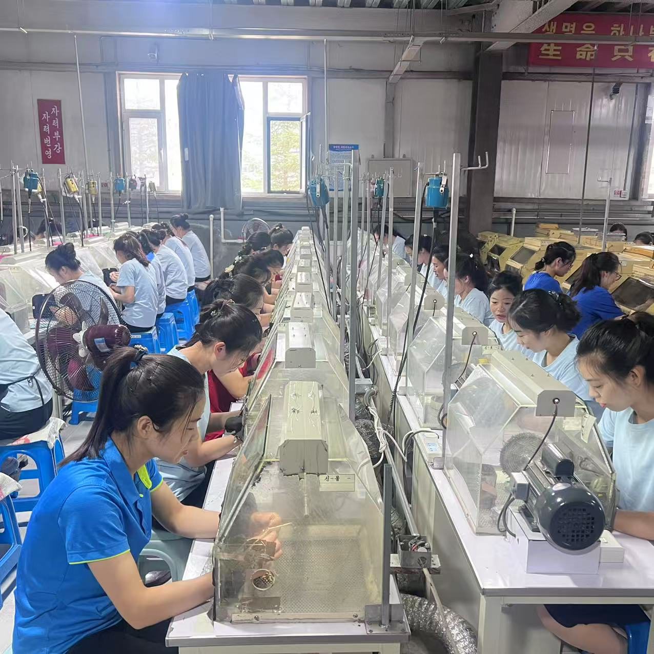 Hibiscus Silver polishing production line with trained operators